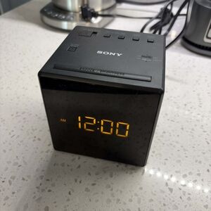 Sony Black Cube Alarm Clock
